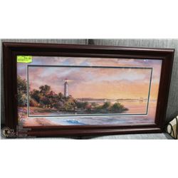 DOUBLE MATTED LIGHT HOUSE PRINT 16"X27".