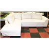 Image 1 : NEW WHITE LEATHERETTE L SHAPE 100X 67" SECTIONAL
