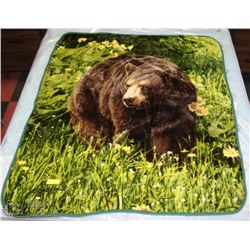 BEAR PRINT THROW BLANKET