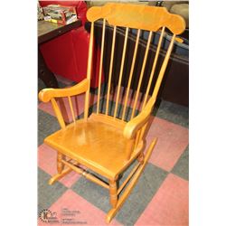 WOODEN ROCKING CHAIR W/ GOLDISH STENCILING (HOME