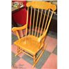 Image 1 : WOODEN ROCKING CHAIR W/ GOLDISH STENCILING (HOME
