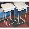 Image 1 : SET OF 2 DECORATIVE TIN ACCENT TABLES