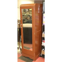 VINTAGE WOOD WARDROBE 20"X18"X66".