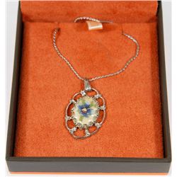 18 INCH STERLING SILVER CHAIN W/PENDANT -