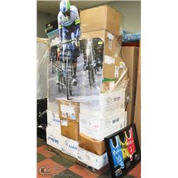 7' PALLET OF TOUR OF ALBERTA SHIRTS STICKERS AND