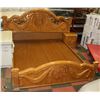 Image 1 : KING SIZE CARVED BED FRAME WITH 2 END MATCHING