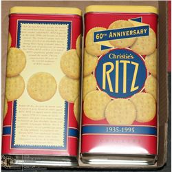 2 VINTAGE RITZ  COLLECTOR TINS.