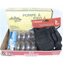 SPORTS FLAT WITH FOOT PUMP, NEW INLINE WHEELS