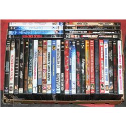 FLAT OF ASSORTED DVDS