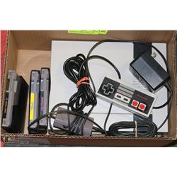 NINTENDO GAME SYSTEM WITH GAMES & CONTROLLERS.
