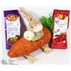 Image 1 : 2 BAGS OF JELLY BELLY JELLYBEANS, AND BUNNY RATTAN