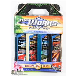 NEW THE WORKS FROM SURF CITY 4 PC CAR WASH KIT