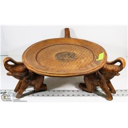 HAND CARVED ELEPHANT STAND 17" DIAMETER