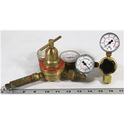 BOX WITH 2  OXY-ACETYLENE GUAGES,ETC