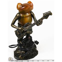 FROG PLAYING GUITAR TABLE LAMP 12" HIGH