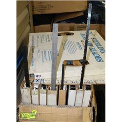 LOT OF 11 BANDSAW BLADES IN ASSORTED LENGTHS &