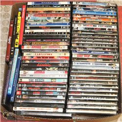 ON CHOICE: FLAT OF 77 ASSORTED DVDS.