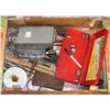 Image 1 : BOX OF ASSORTED TOOLS INCL DRILL BIT SET