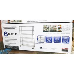NEW COMMERCIAL 6 SHELF METRO RACK
