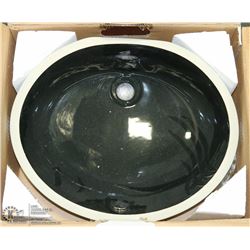 NEW BLACK CERAMIC UNDERMOUNT SINK