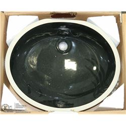 NEW BLACK CERAMIC UNDERMOUNT SINK