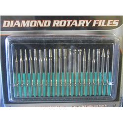 New 20 piece Diamond rotary file set / with case