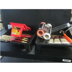 New Painting Bundle / 2 trays/2 rollers/2 sets of brushes / can holster for brushes