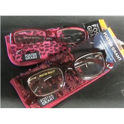 2 New Foster Grant reading glasses + 1.75