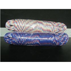 2 New 1/4" Diamond braid rope / 100ft each