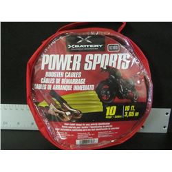 New Power Sports Booster Cables 10 ft / for atv/ sleds / side x sides / bikes