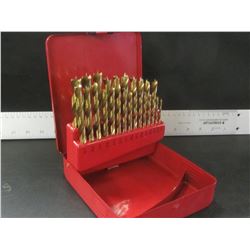 New 25 piece brad point drill bit set with metal index case / pro bits for woodworking