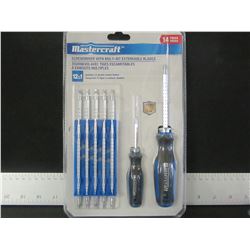 New MasterCraft 14 piece screwdriver with multi bit extendable blades