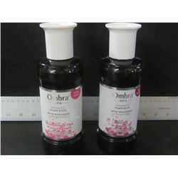 2 New Ombra spa Aromatic Foam Bath  / Rose Green Tea / 500ml each