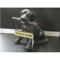 New Black lab Welcome accent 12" x 12"