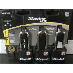 set of 3 New Master Locks