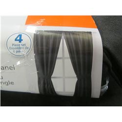 Rod pocket panel set / 40 x 84" / black