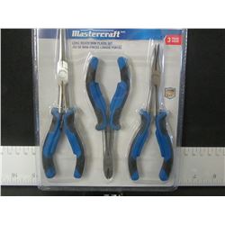 New MasterCraft 3 piece long reach plier set