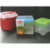 Image 1 : 2 New Rubbermaid salad kits lunch Blox and 1 microwave rice cooker