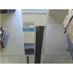 New Bionair 40" slim tower fan with oscillation / 3 speed / remote / auto shut off