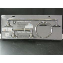 New 3 piece bath set / chrome