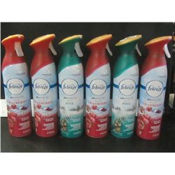 6 New Febreez Air Effects / 4 Cranberry / 2 Pine