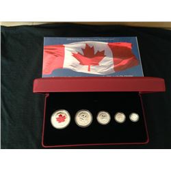 2015 Silver Maple Leaf Fractional Set - 5 coins - 1,1/2,1/4, 1/10, 1/20oz