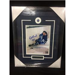 EDDIE SHACK AUTOGRAPHED 16" X 20" FRAMED PHOTO WITH MATCHING COA