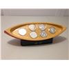Image 2 : Wood Canoe with 6 Silver Dollars