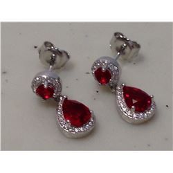 Benjamin Gold - Custom Earrings Ruby Red.
