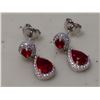 Image 1 : Benjamin Gold - Custom Earrings Ruby Red.