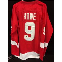 GORDIE HOWE AUTOGRAPHED RED WINGS HOCKEY JERSEY WITH MATCHING COA