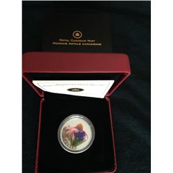 2013 - $20 Fine Silver Coin - Purple Coneflower and Eastern Tailed Blue