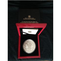 2013 - $50 5 oz Silver Coin - 25th Anniversary of the Silver Maple Leaf