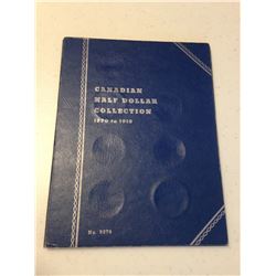 Canadian Half Dollar Collection Book 1870 to 1910 (No Coins)